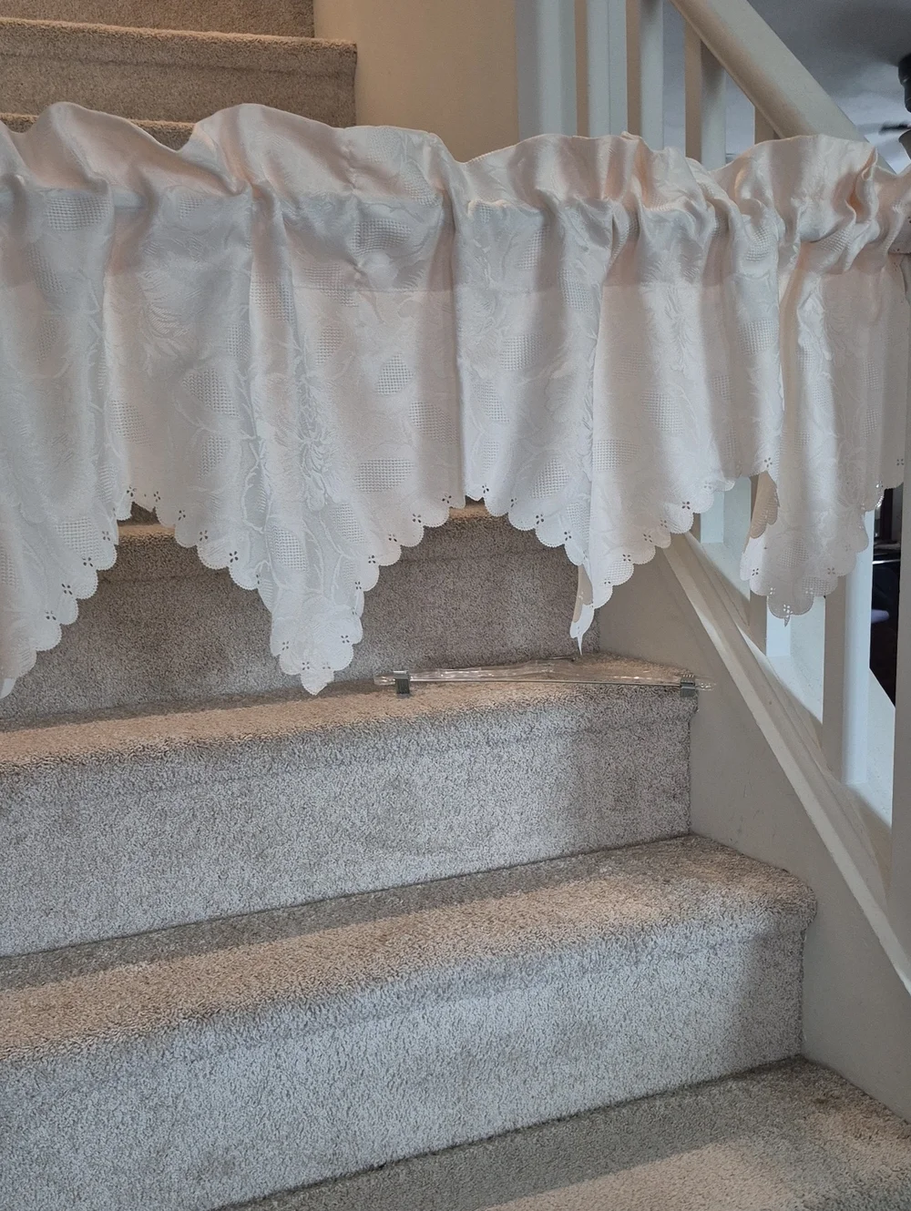 Cream Off White Scalloped Swag Curyain 58x18